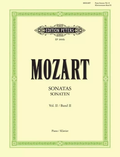 WOLFGANG AMADEUS MOZART : PIANO SONATAS, VOL. 2: NOS. 11-18 AND NO. 19 -  WOLFGANG AMADEUS MOZ - PETERS