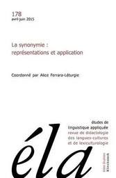 Études de linguistique appliquée - N°2/2015