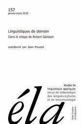 Études de linguistique appliquée - N°1/2010