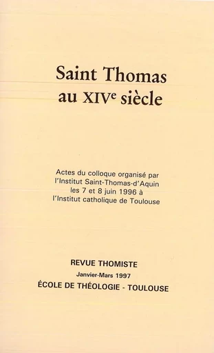 Revue thomiste - N°1/1997 -  - Klincksieck