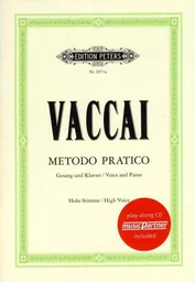 NICOLA VACCAI : METODO PRATICO - HIGH VOICE - RECUEIL + CD