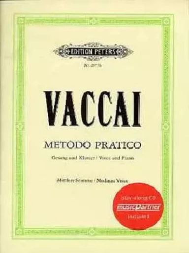 NICOLA VACCAI : METODO PRATICO - MEDIUM VOICE - RECUEIL + CD -  NICOLA VACCAI - PETERS