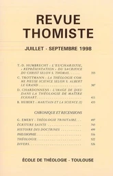 Revue thomiste - N°3/1998