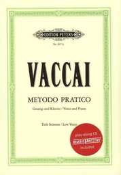 NICOLA VACCAI : METODO PRATICO - LOW VOICE - RECUEIL + CD