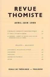 Revue thomiste - N°2/1999