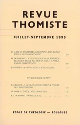 Revue thomiste - N°3/1999