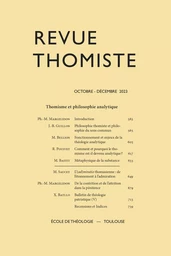 Revue thomiste - N°4/2023