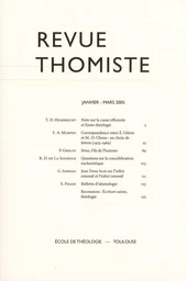 Revue thomiste - N°1/2005