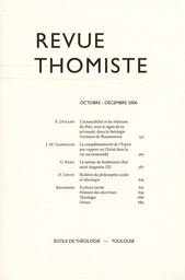 Revue thomiste - N°4/2006