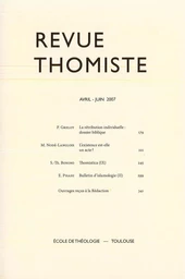 Revue thomiste - N°2/2007