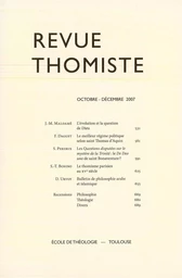 Revue thomiste - N°4/2007