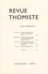 Revue thomiste - N°3/2008