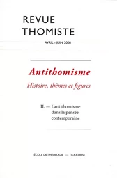 Revue thomiste - N°2/2008