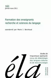 Études de linguistique appliquée - N°1/2011