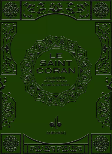 Saint Coran - FranCais - pochette (11 x 15 cm) - Vert -  REVELATION - AL BOURAQ