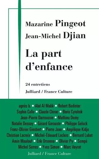 La part d'enfance - Mazarine Pingeot, Jean-Michel Djian - Groupe Robert Laffont