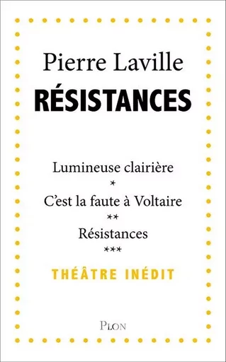 Résistances - Pierre Laville - Place des éditeurs