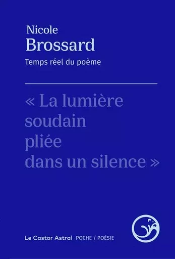 Temps réel du poème - Nicole Brossard - Le castor astral