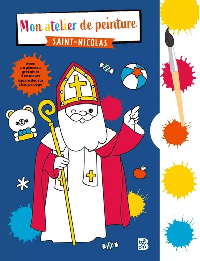 Mon Saint Nicolas magique, livre avec pinceau -  - BALLON