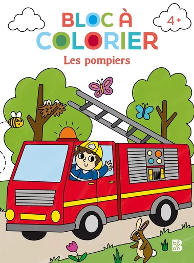 Bloc à colorier  - Les pompiers -  - BALLON