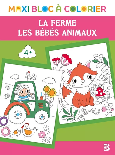 Maxi bloc à colorier - Ferme + bébés animaux -  - BALLON