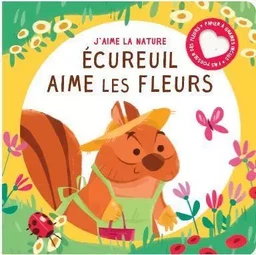 Ecureuil aime les fleurs 