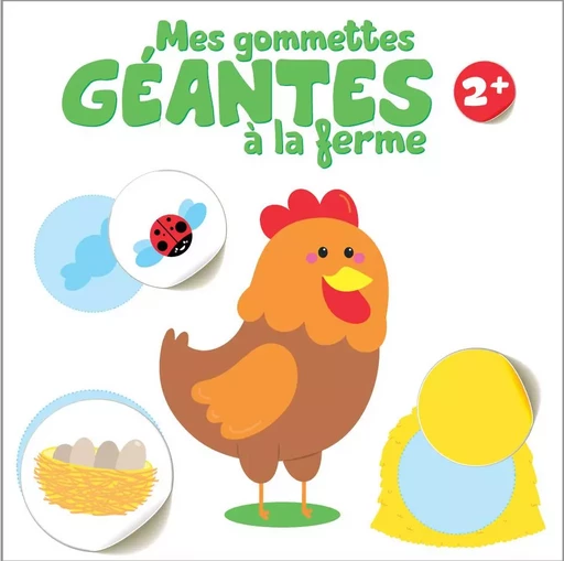 2+ coq mes gommettes géantes à la ferme -  - YOYO