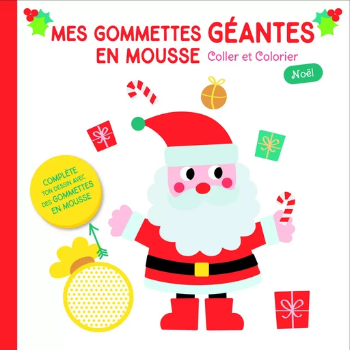 Mes gommettes géantes en mousse Père Noël de face (couverture rouge)  -  - TAM TAM EDTS