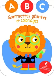 Le lion - Gommettes géantes et coloriages