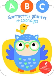 Le hibou - Gommettes géantes et coloriages