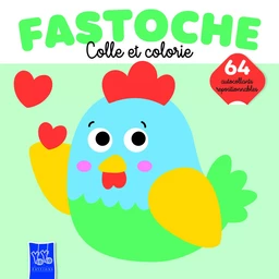 La Poule - Fastoche colle et colorie