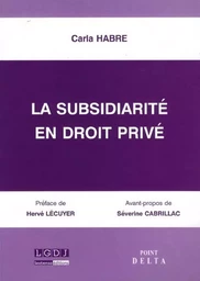 la subsidiarité en droit privé