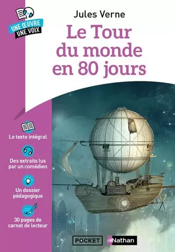 Le Tour du monde en 80 jours - Une oeuvre une voix - Jules Verne - Univers Poche