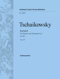 PYOTR ILYICH TCHAIKOVSKY : CONCERTO PIANO ET ORCH. N 1 OP.23 SI MIN. - CONDUCTEUR POCHE