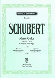 FRANZ SCHUBERT : MESSE C OP.48 D452  - MIXED CHOIR AND ENSEMBLE - VOCAL SCORE