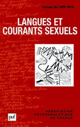 Langues et courants sexuels. Annuel 2010 - APF