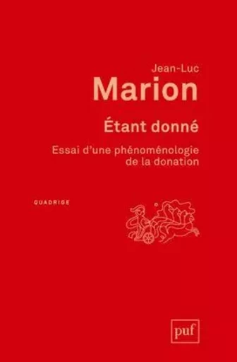 Étant donné - Jean-Luc Marion - PUF