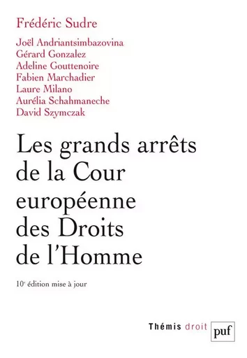 Les grands arrêts de la Cour européenne des droits de l'homme -  COLLECTIF GRF - PUF