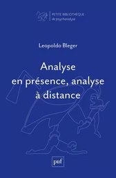 Analyse en présence, analyse à distance