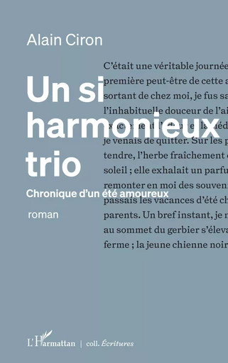 Un si harmonieux trio - Alain CIRON - Editions L'Harmattan