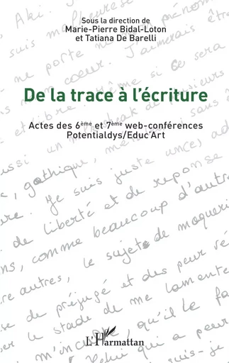 De la trace à l'écriture -  - Editions L'Harmattan