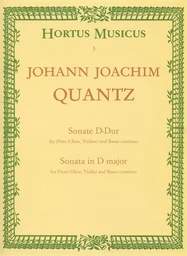 JOHANN JOACHIM QUANTZ : SONATA IN D MAJOR - SONATE EN RE MAJEUR - FLUTE, HAUTBOIS VIOLON ET BC