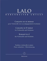 EDOUARD LALO : CELLO CONCERTO IN D MINOR - CONCERTO EN RE MINEUR -VIOLONCELLE ET PIANO