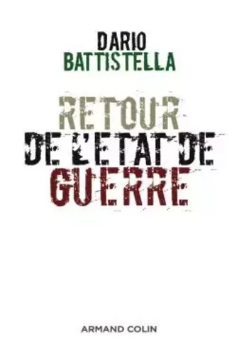 Retour de l'état de guerre - Dario Battistella - ARMAND COLIN