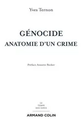 Génocide - Anatomie d'un crime