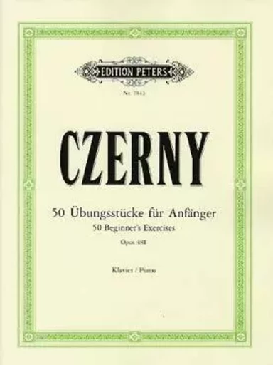 CARL CZERNY : 50 BEGINNER'S EXERCISES OP.481 - PIANO -  CARL CZERNY - PETERS