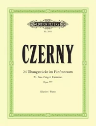 CARL CZERNY : 24 FIVE-FINGER EXCERSISES OPUS 777 - PIANO