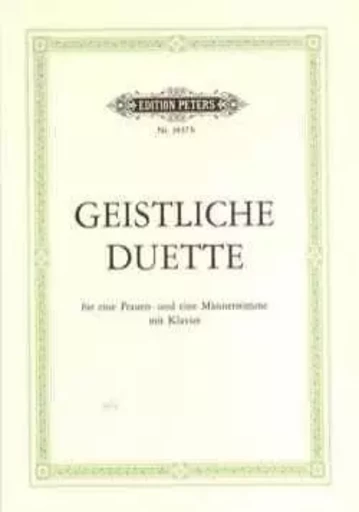 MARTIENSSEN : GEISTLICHE DUETTE - DUOS SPIRITUELS POUR 1 VOIX D'HOMME ET 1 VOIX DE FEMME -  MARTIENSSEN - PETERS