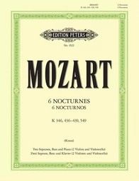 WOLFGANG AMADEUS MOZART : 6 NOCTURNES K.346, K.436-9, 549 KLAVIERAUSZUG  SOPRANO AND BASS VOICE AND