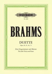 JOHANNES BRAHMS  : 14 DUOS SOPRANO ET ALTO